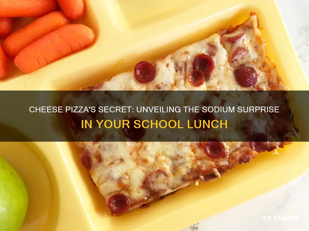 how mich sodium in schoollunch cheese pizza