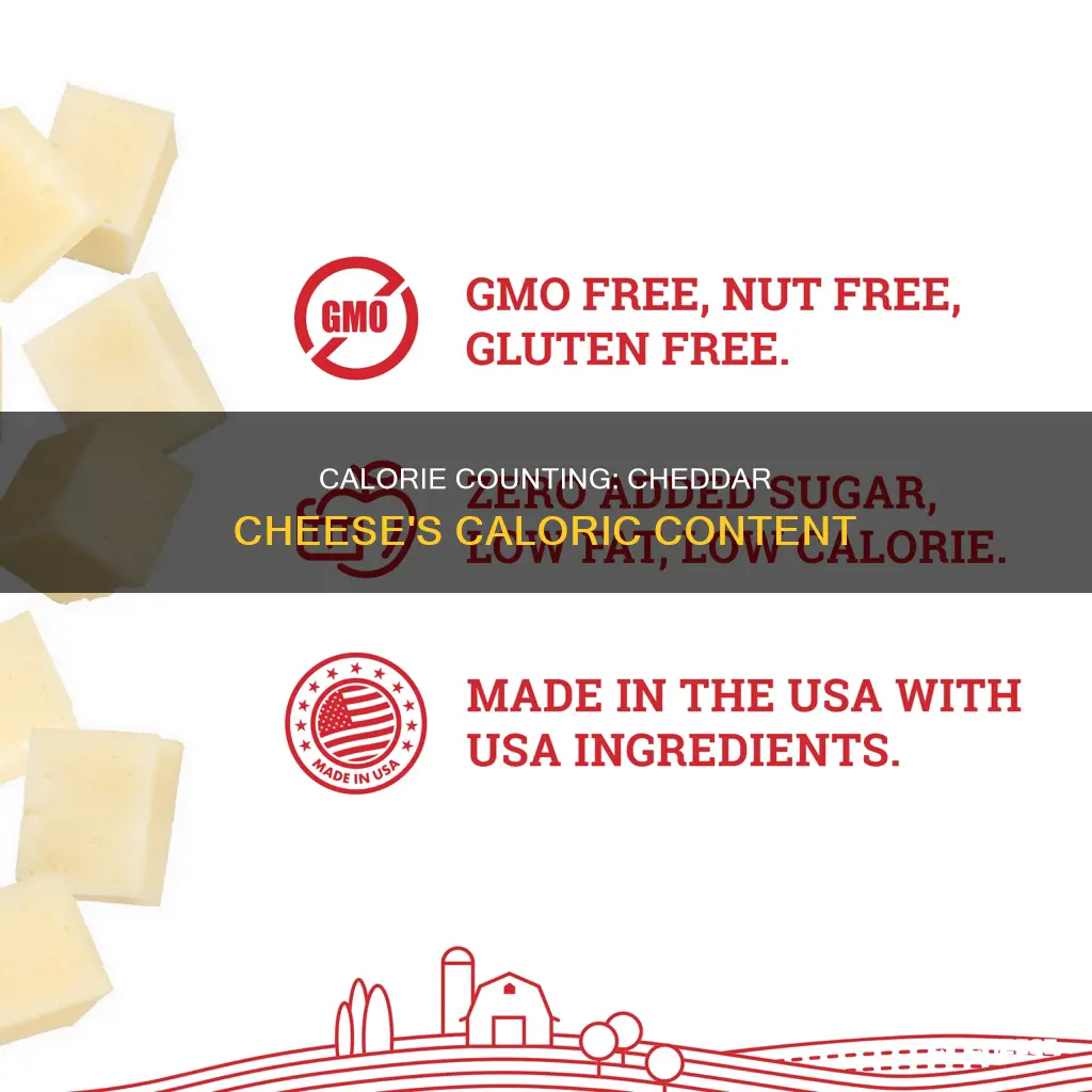 how mnay clories in cheddar cheese