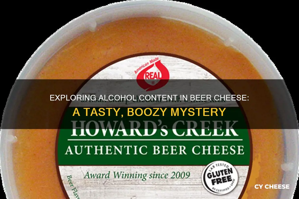 how much alcohol in beer cheese