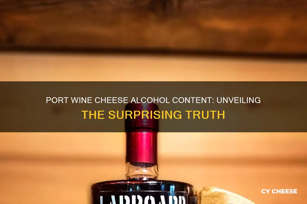 how much alcohol is in port wine cheese