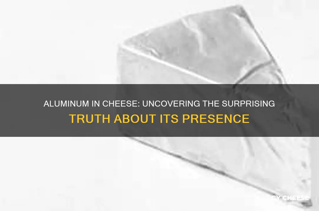 how much aluminum is in cheese