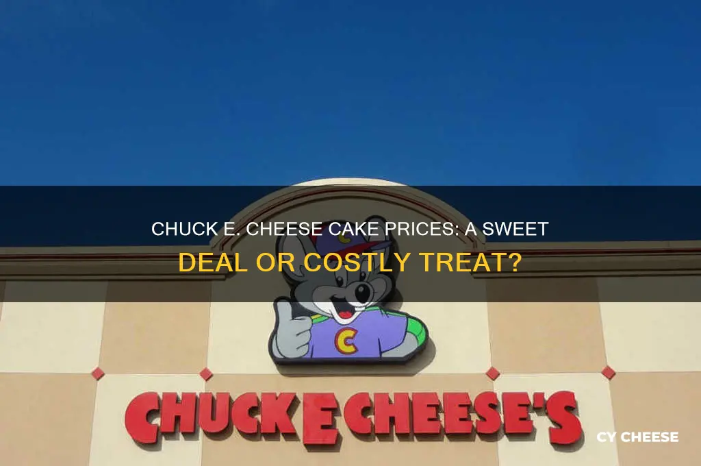 how much are cakes at chuck e cheese