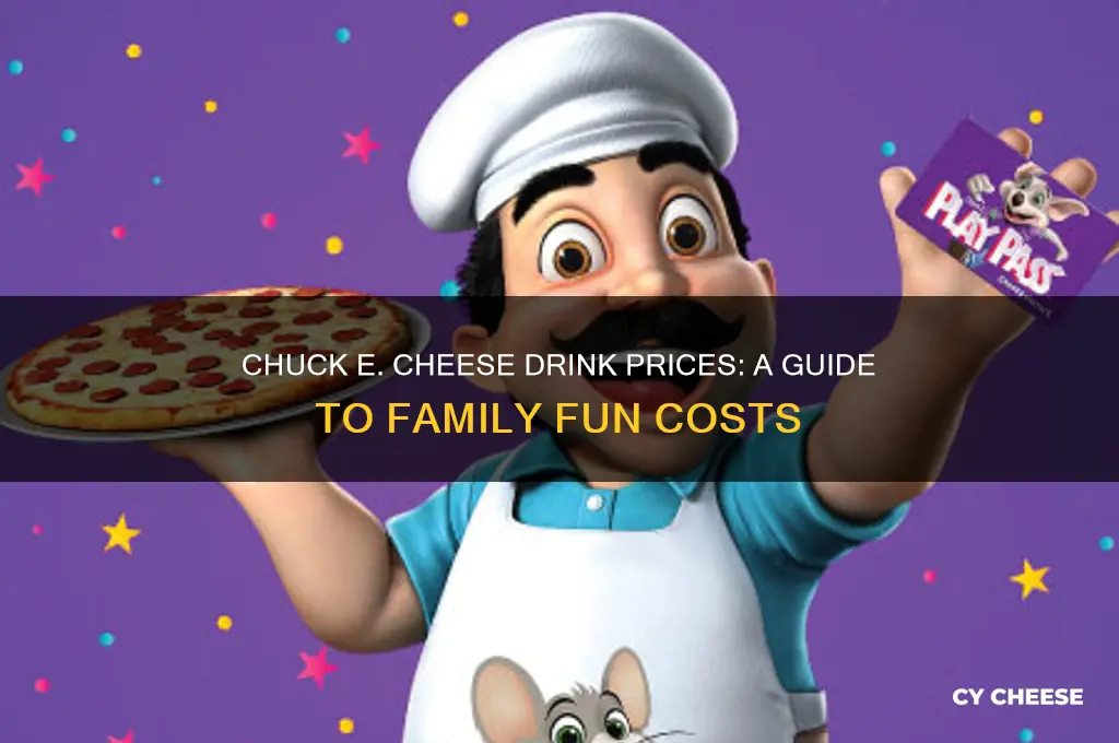 how much are drinks at chuck e cheese