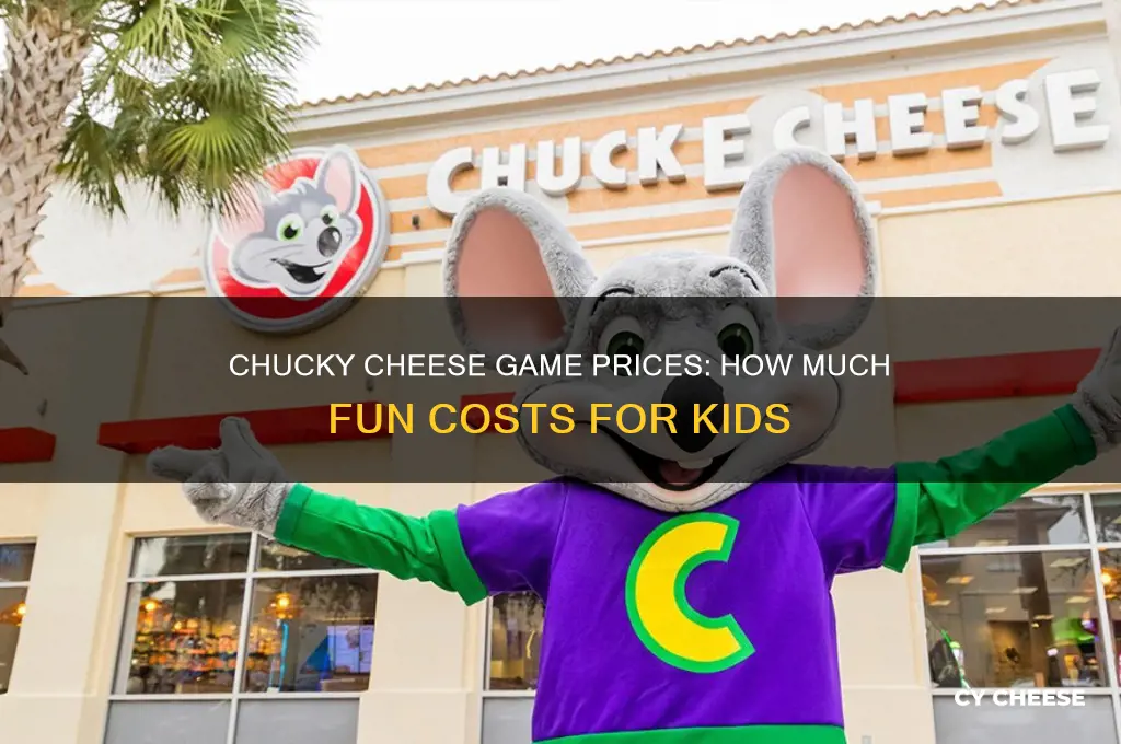 how much are games to play at chucki cheese