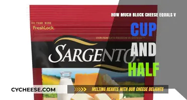 Measuring Block Cheese: How Much Equals 1.5 Cups?