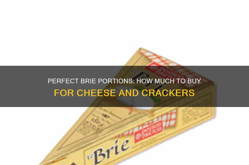 how much brie to buy for cheese and crackers