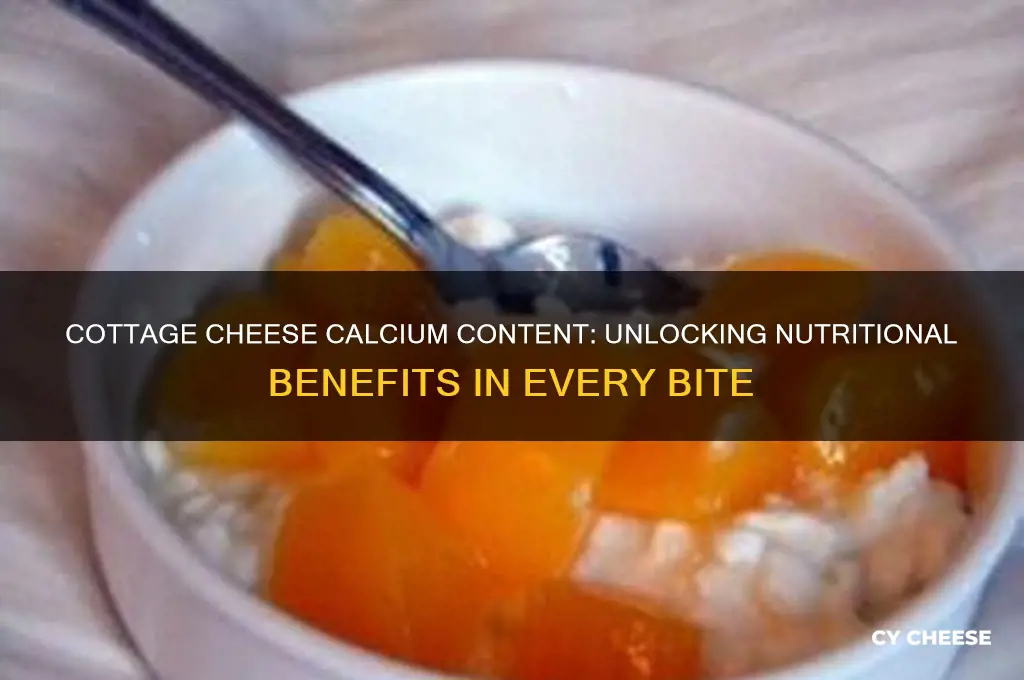 how much calcium in cottage cheese