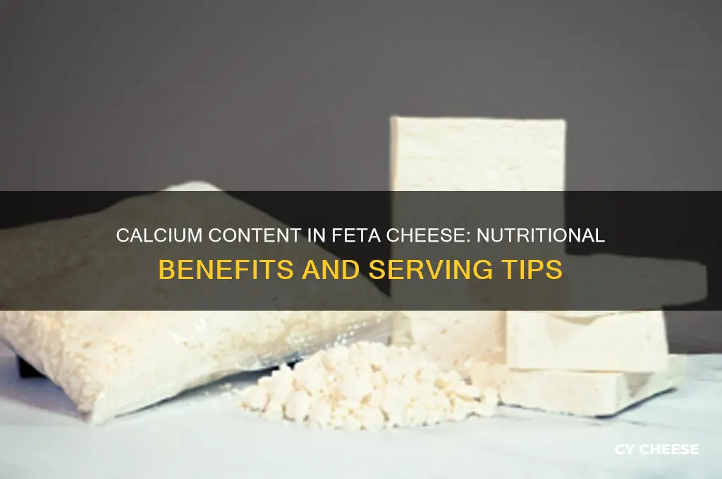 how much calcium in feta cheese