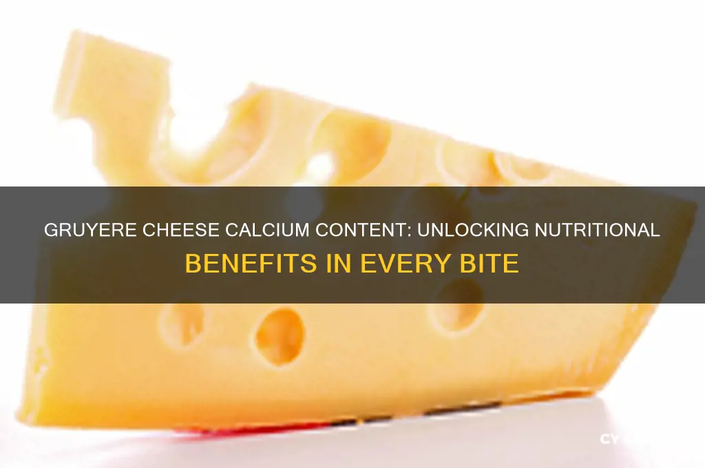 how much calcium in gruyere cheese