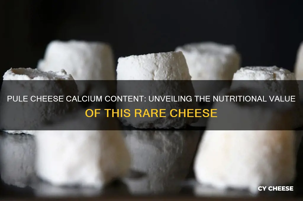 how much calcium in pule cheese