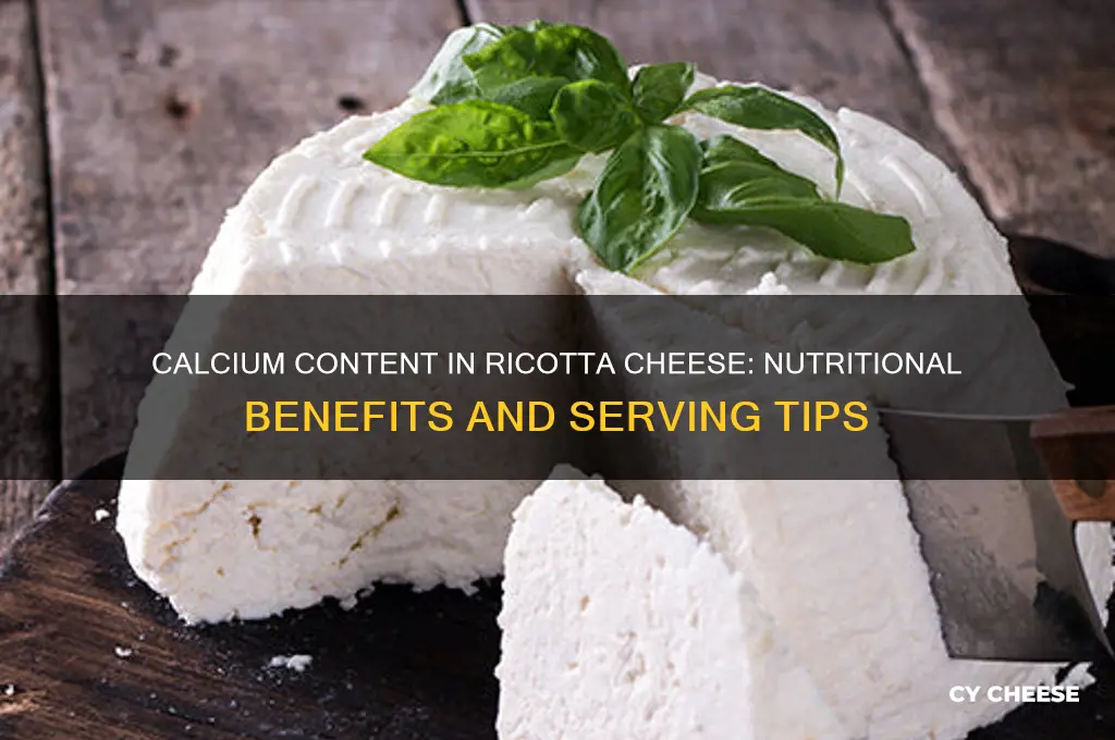 how much calcium in ricotta cheese
