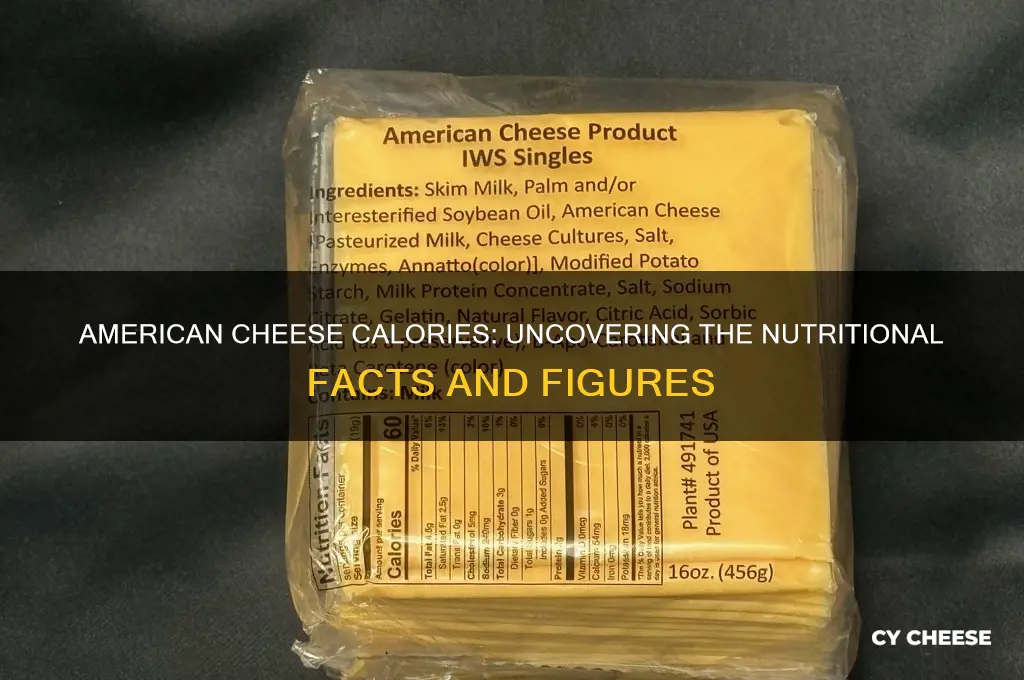 how much calories are in american cheese