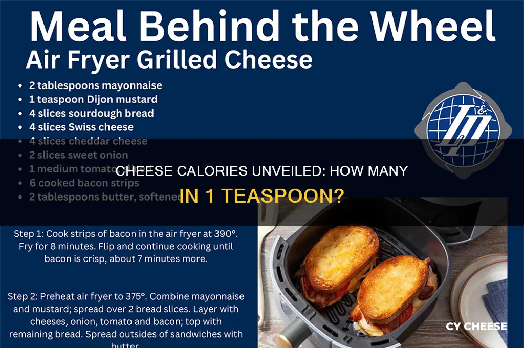 how much calories does 1 tsp of cheese have
