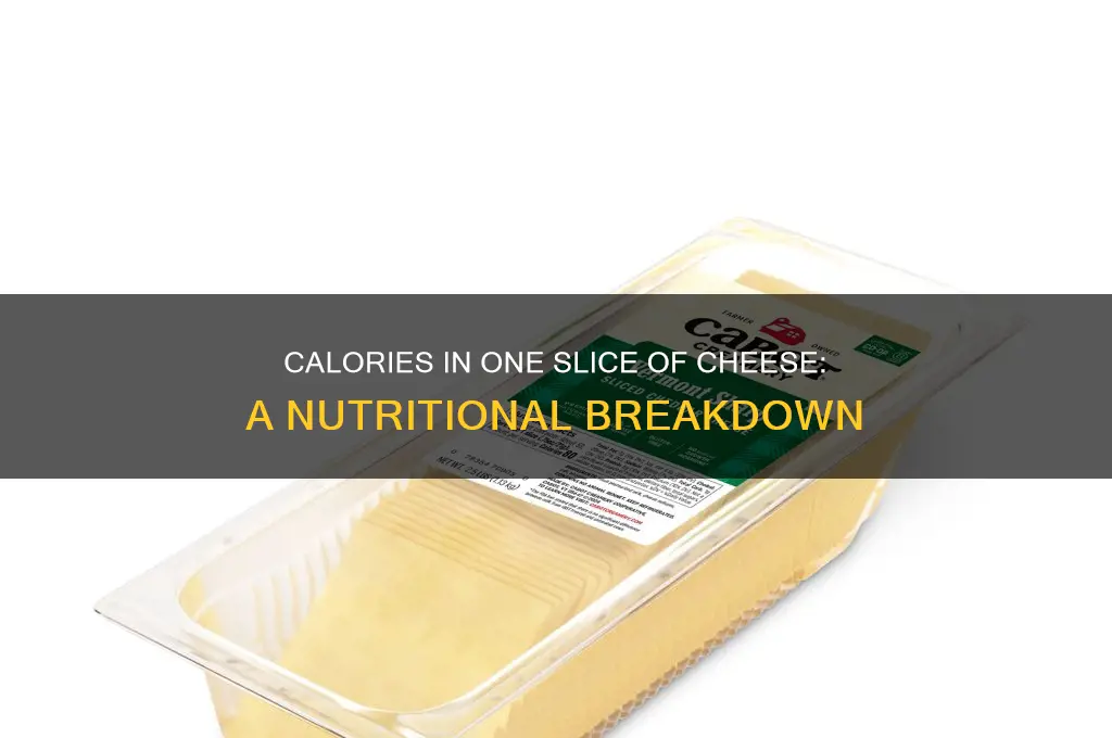 how much calories in 1 slice of cheese