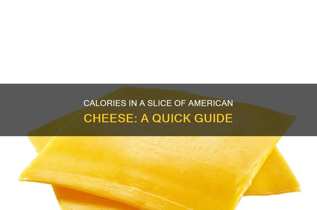 how much calories in a slice of american cheese