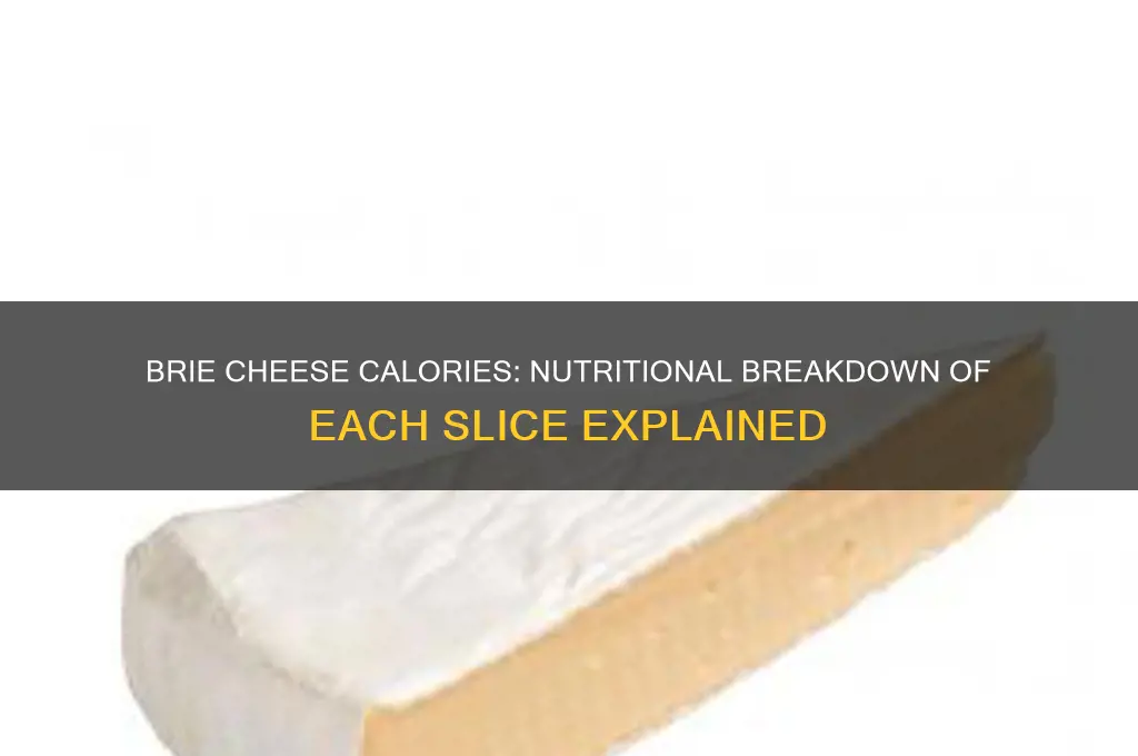 how much calories in each slice of brie cheese