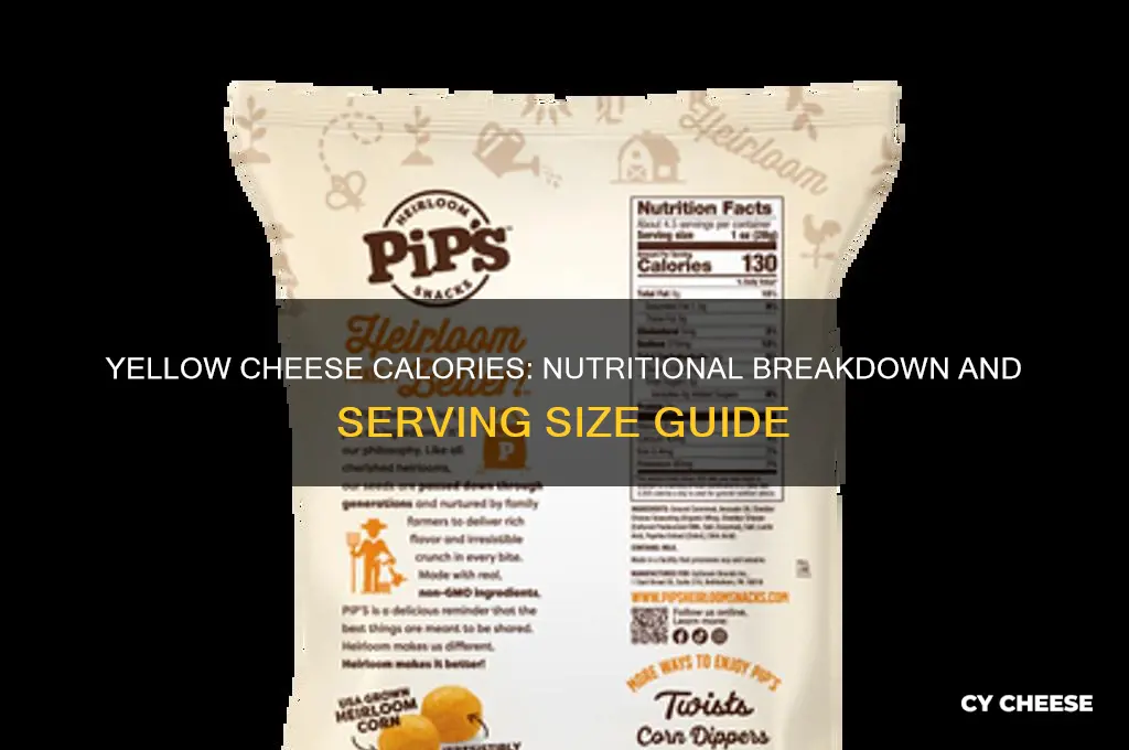 how much calories in yellow cheese