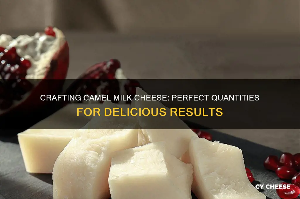 how much camel milk to make cheese