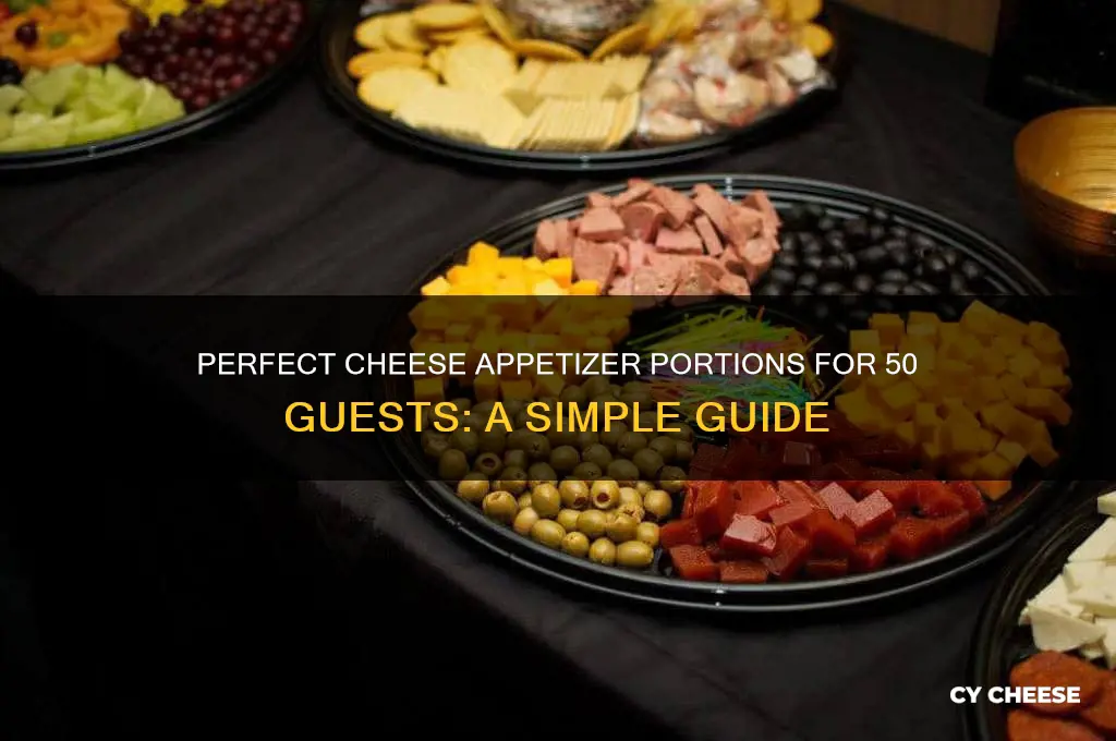 how much cheese appetizers for 50
