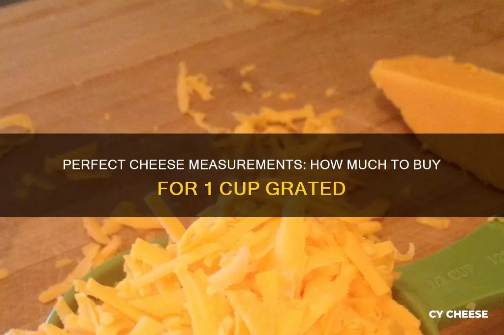 how much cheese do i need for 1 cup grated