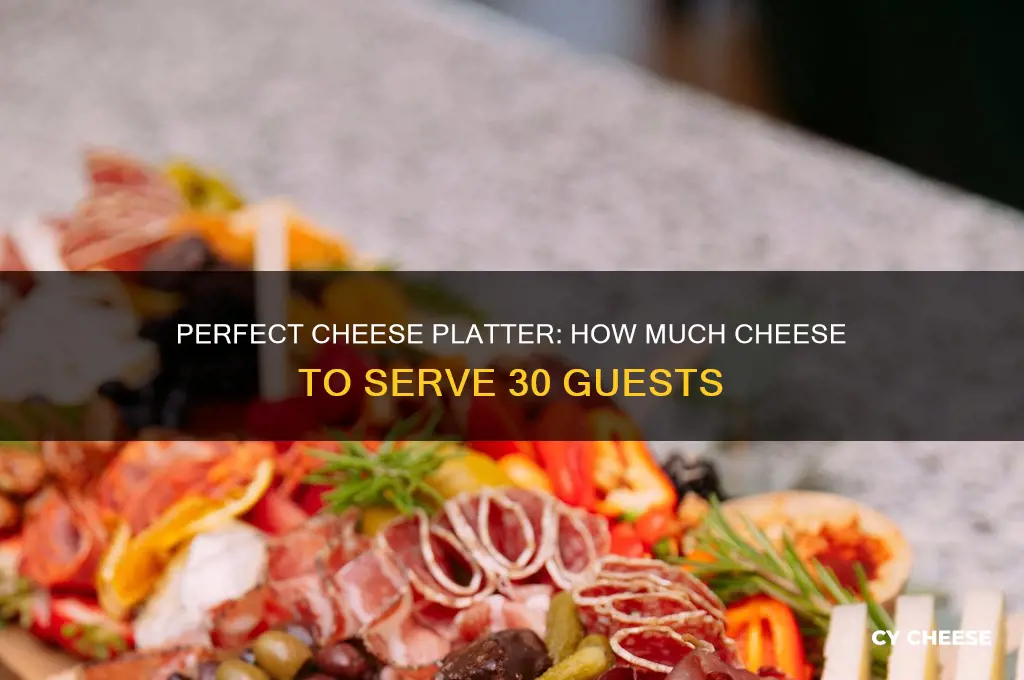 how much cheese for 30 guests