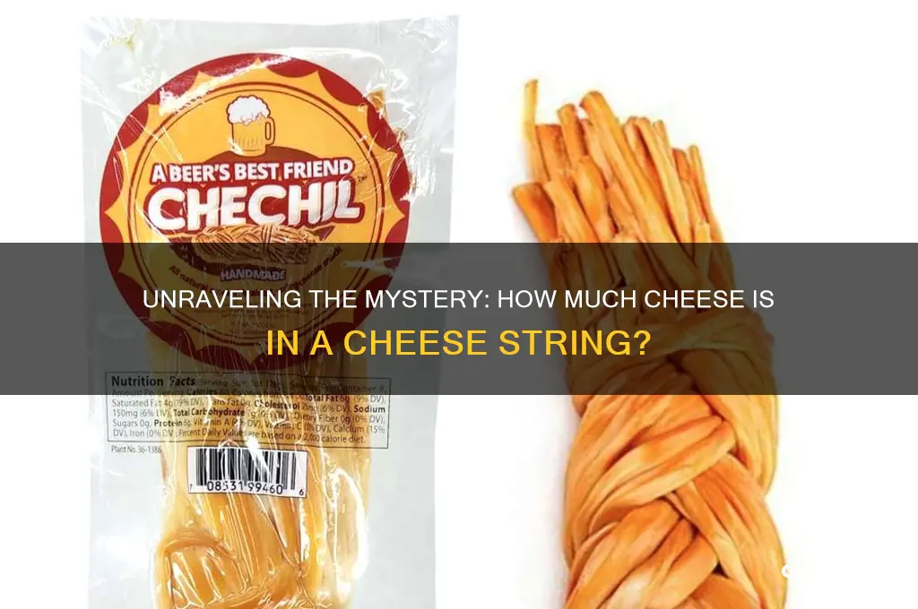 how much cheese in a cheese string