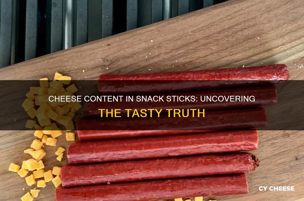 how much cheese in snack sticks
