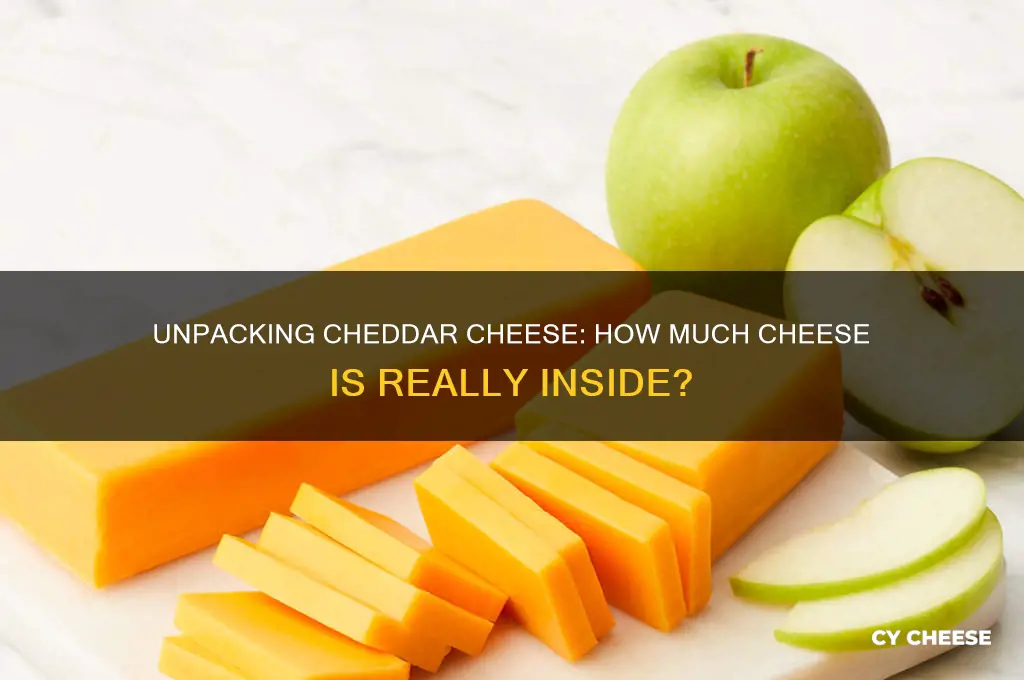 how much cheese is in a pack of cheddar cheese