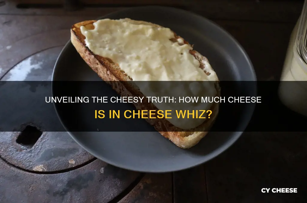 how much cheese is in cheese whiz