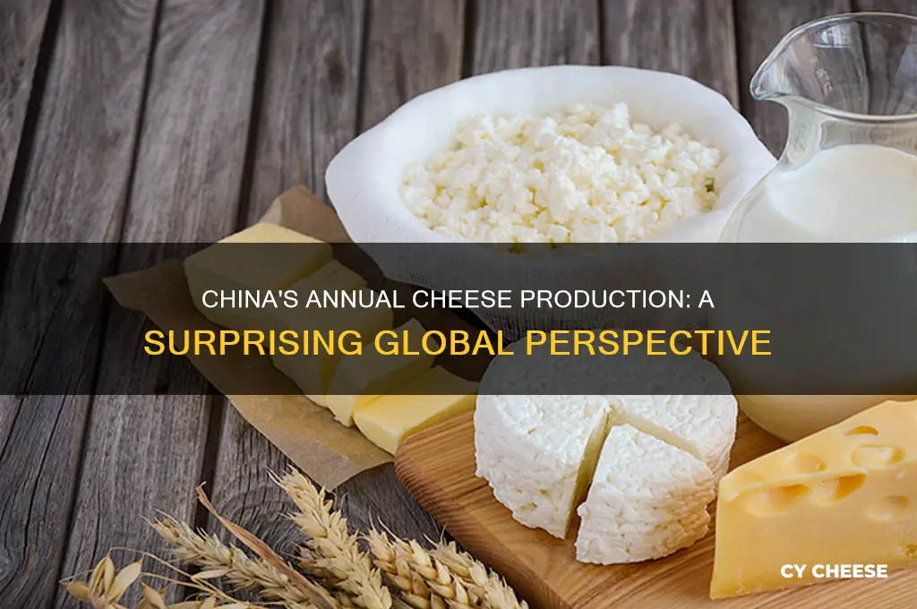 how much cheese is made per year in china