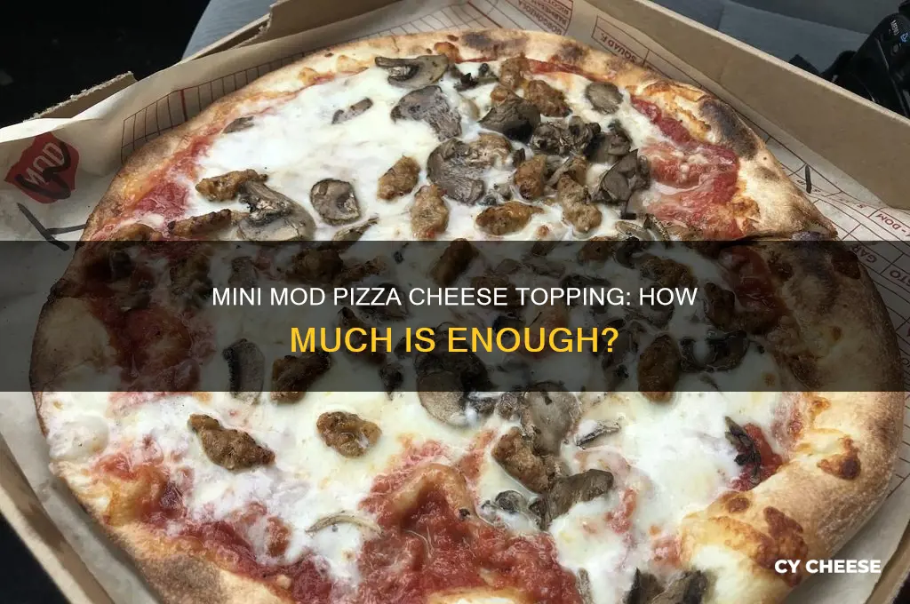 how much cheese is on a mini at mod pizza