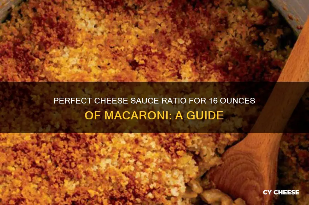 how much cheese sauce for 16 ounces of macroni