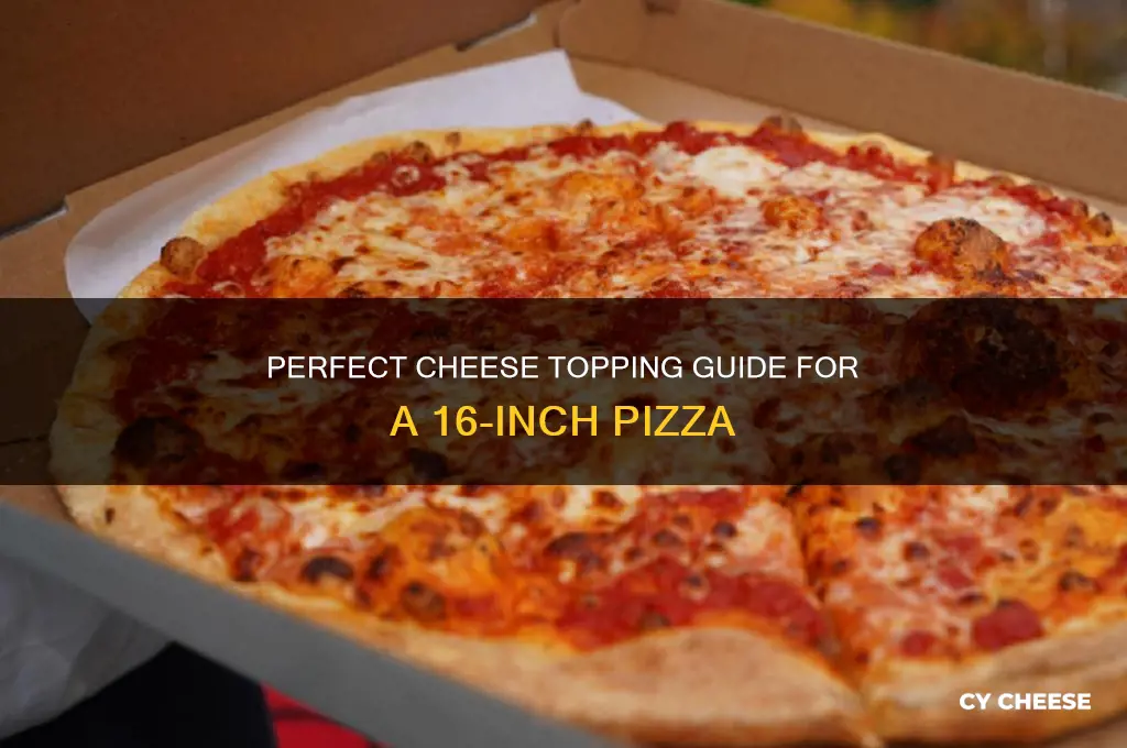 how much cheese should go on a 16 inch pizza