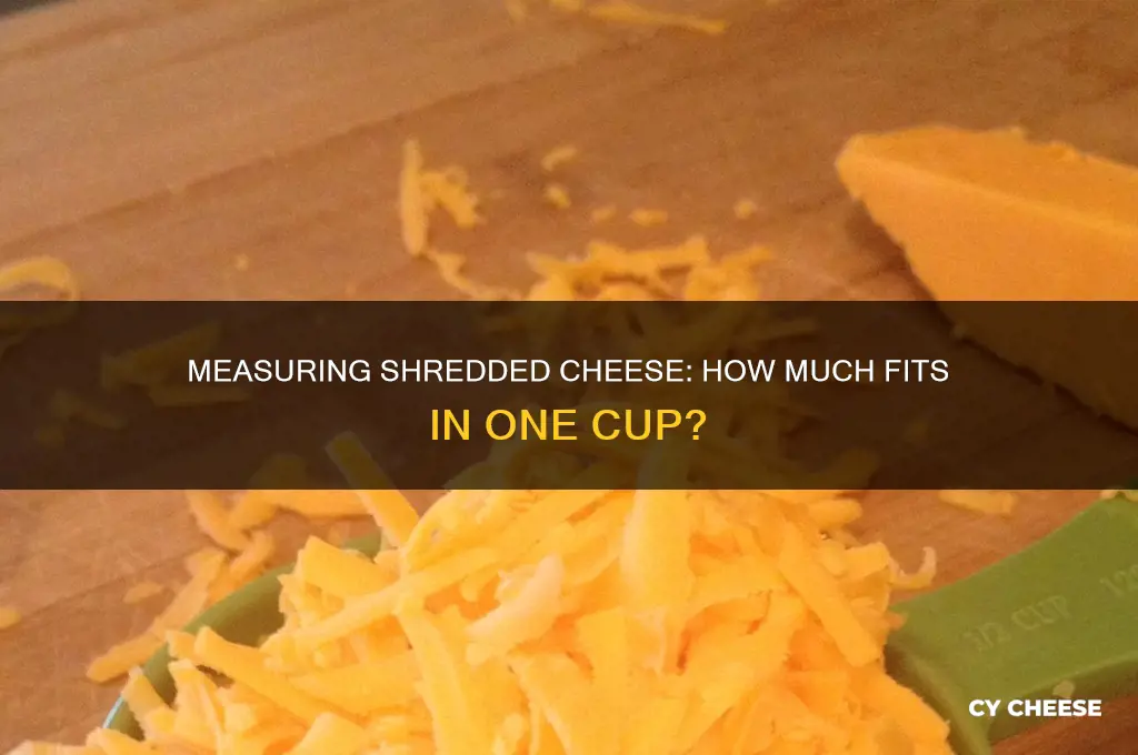 how much cheese will shred into a cup