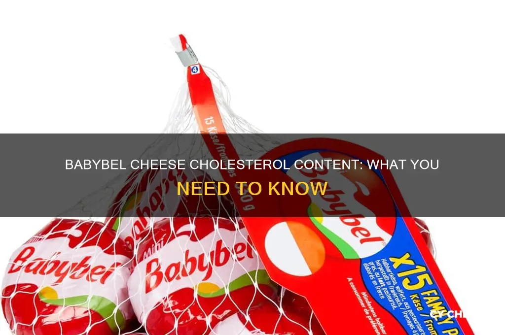 how much cholesterol is there in babybel cheese