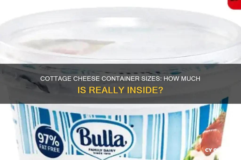 how much cottage cheese in container