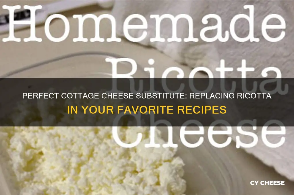 how much cottage cheese to replace ricotta