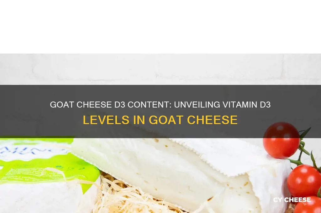 how much d3 in goat cheese