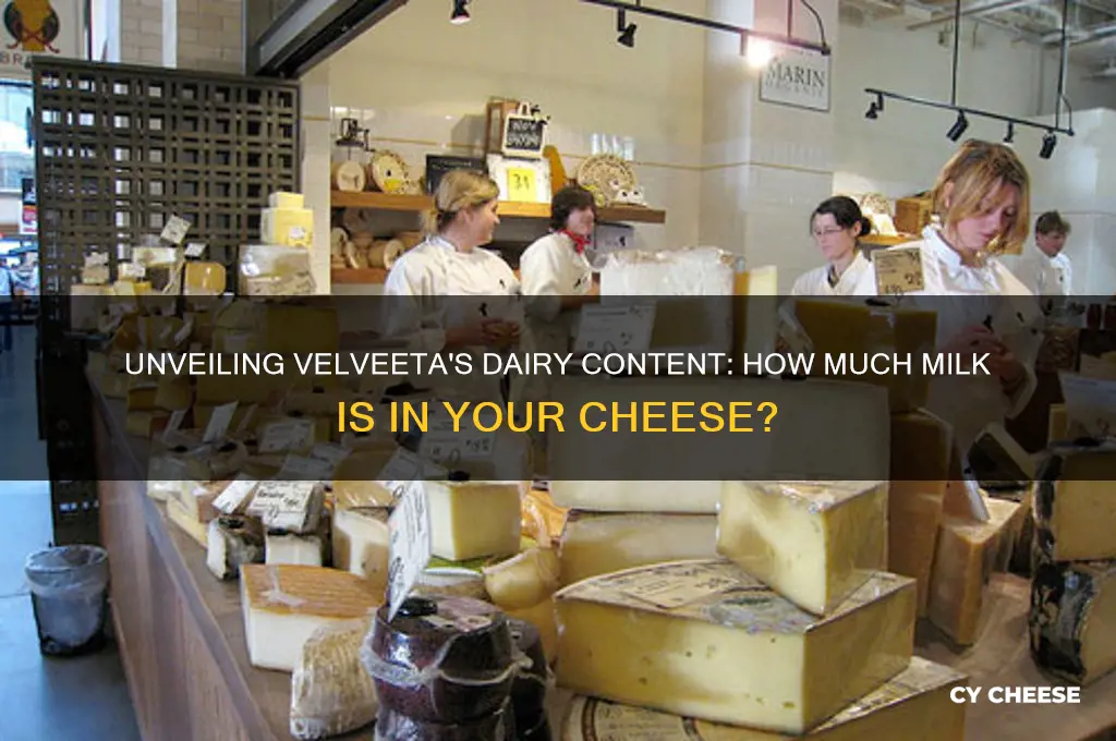 how much dairy is in velveeta cheese