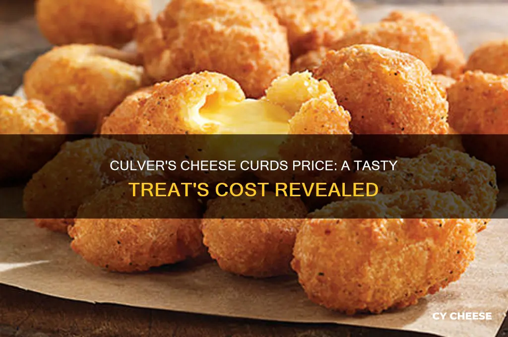 how much do cheese curds cost at culver