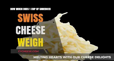 Shredded Swiss Cheese Weight: How Much is 1 Cup?