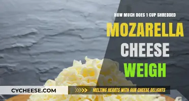 Shredded Mozzarella Cheese Weight: How Much is 1 Cup?