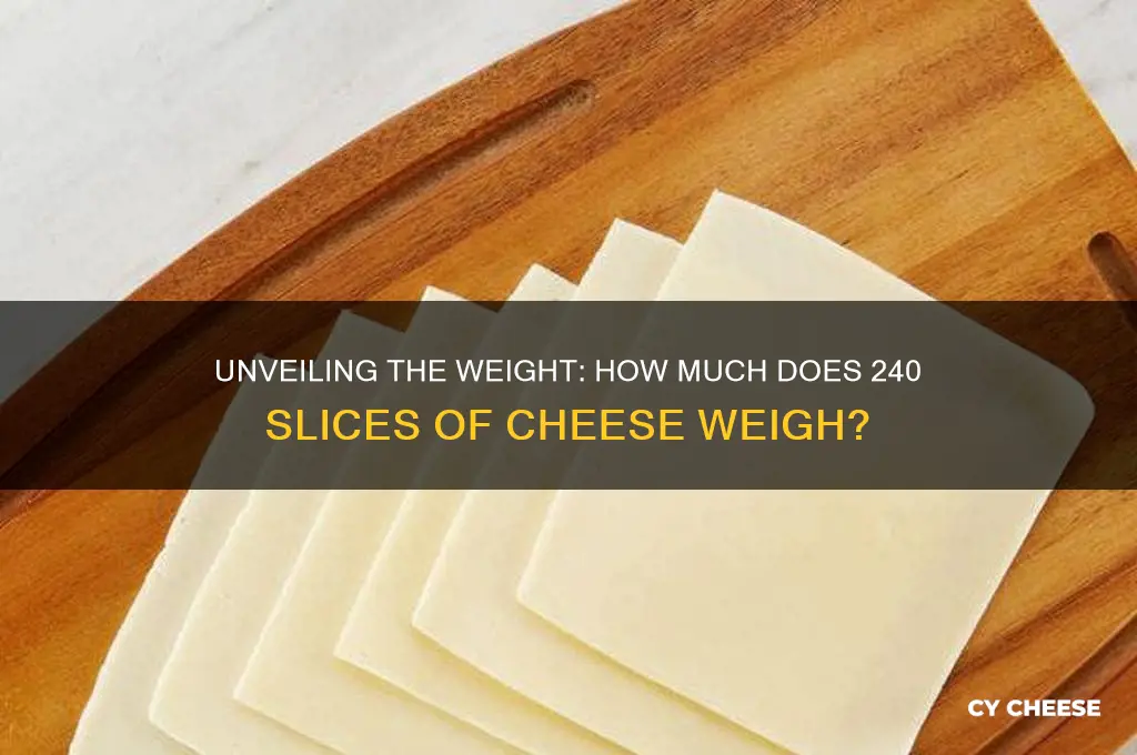 how much does 240 slice of cheese weigh