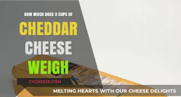 Cheddar Cheese Weight Guide: Measuring 3 Cups Accurately