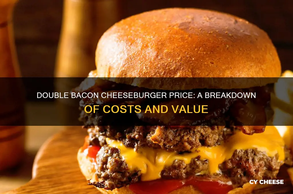 how much does a double bacon cheese burger cost