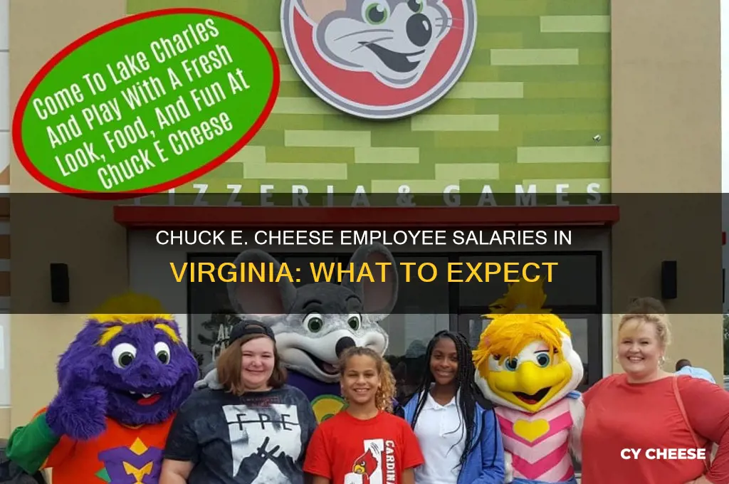 how much does chuck e cheese pay in virginia