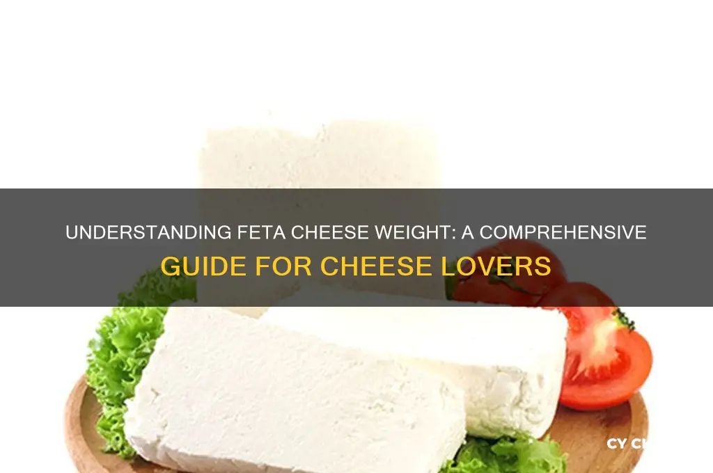 how much does feta cheese weigh