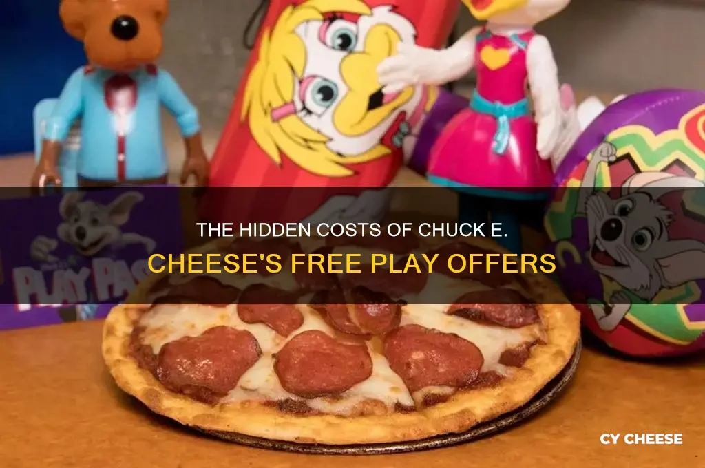 how much does free play cost at chuck e cheese