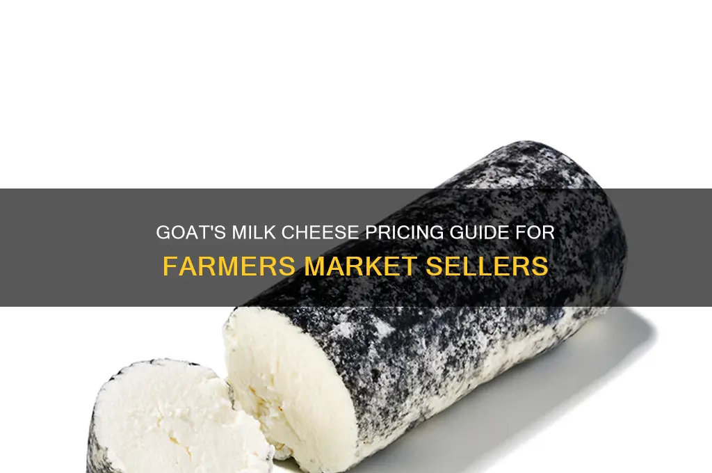 how much does goats milk cheese sell for farmers market
