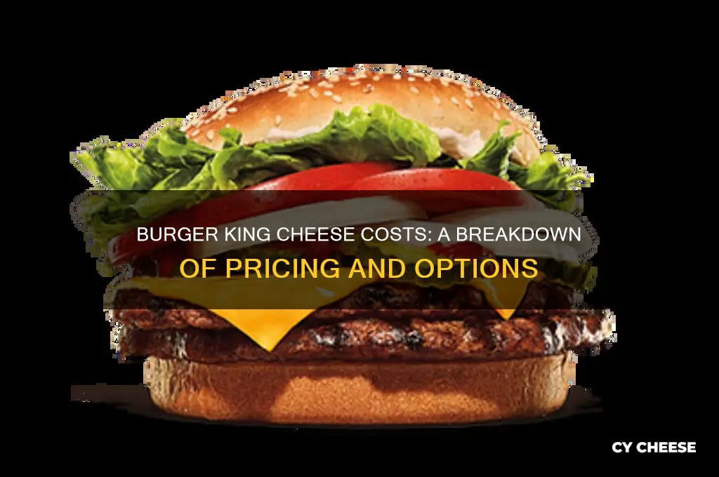 how much does it cost for cheese at burger king